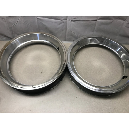 Lot 4 Unmatching 1966 Pontiac GTO OEM Wheel Trim Rings 2 rims