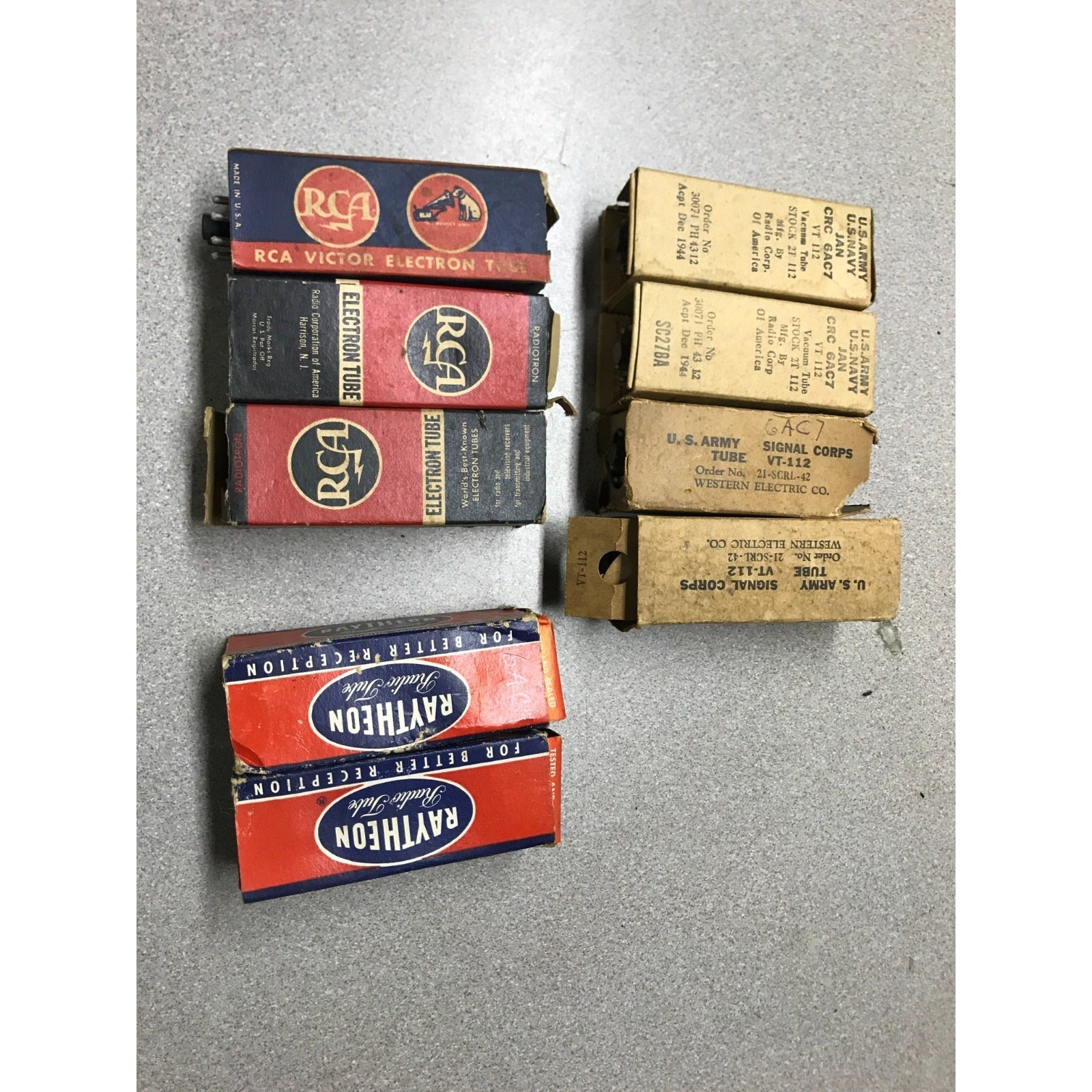 Lot of 9 - 6AG7 Vacuum Tubes Assorted Brands