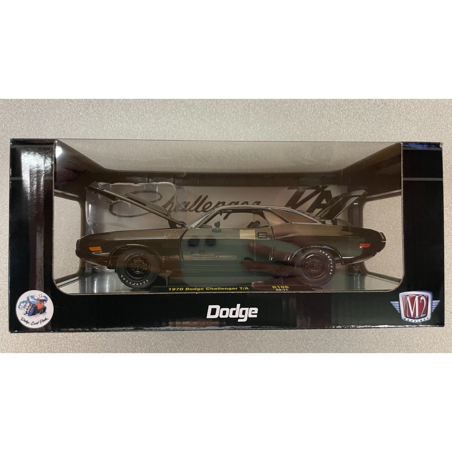 M2 "Chase" Black Challenger front of package displaying item