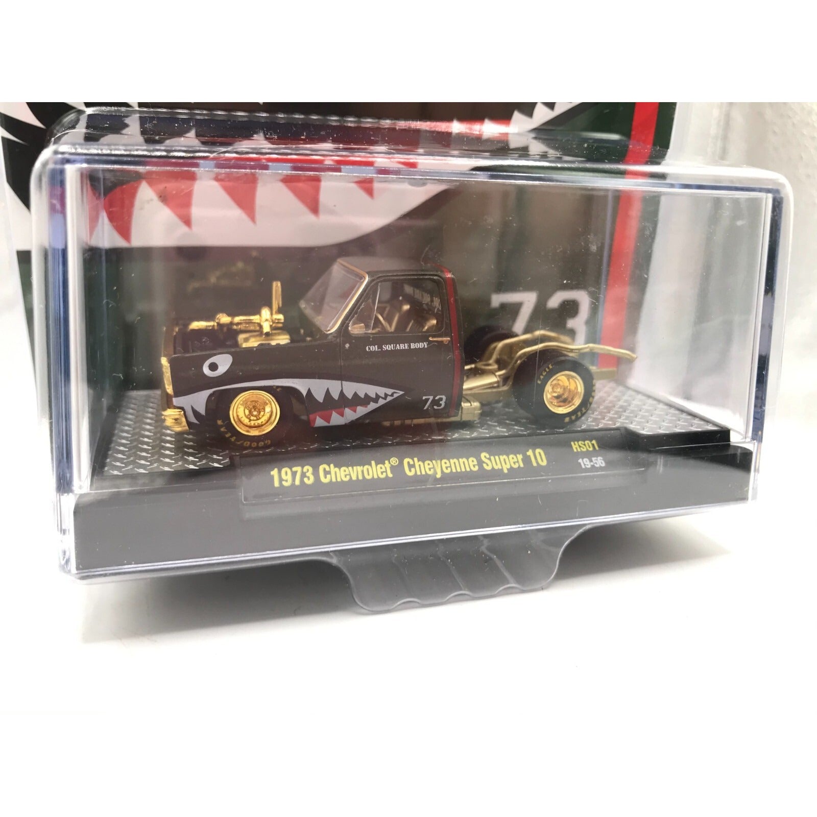 M2 Col. Square Body Chase 1973 Chevrolet Cheyenne Super 10 (one of 300) close up