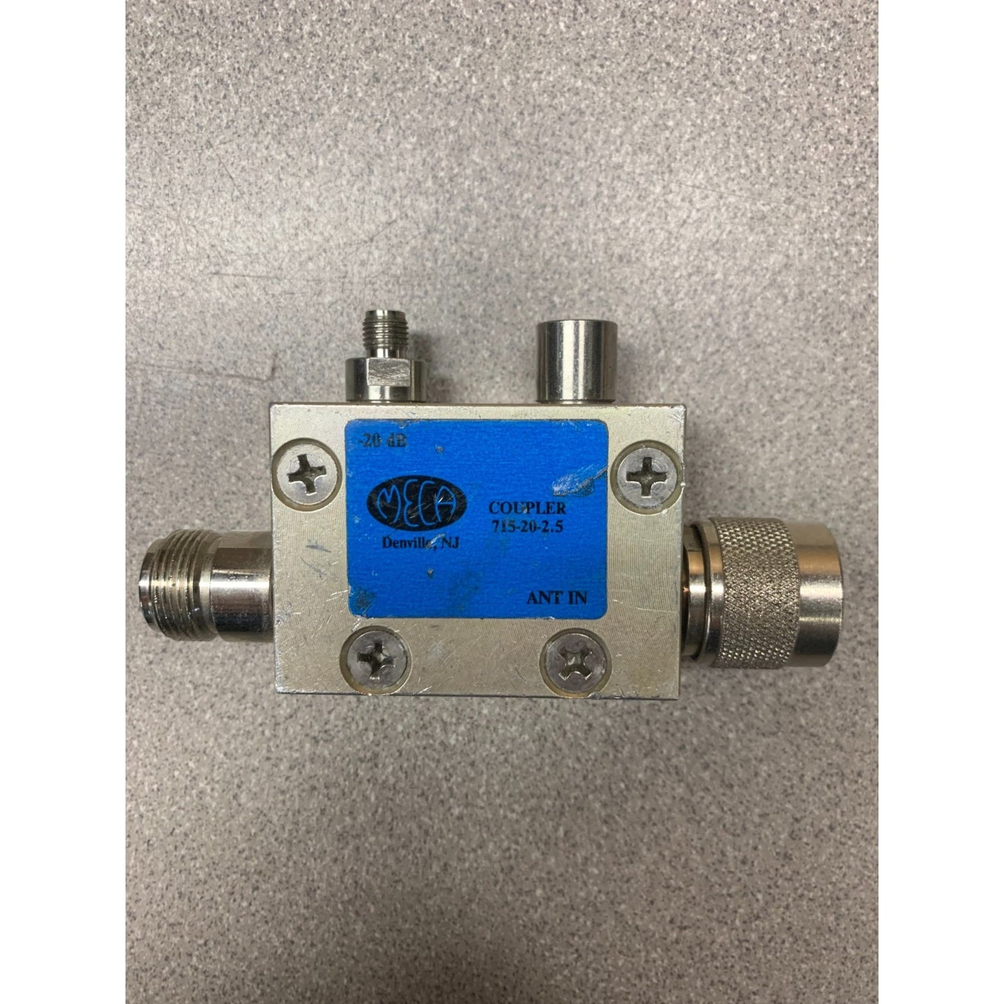 MECA Coupler 215-20-2.5 top view with Meca logo and part number