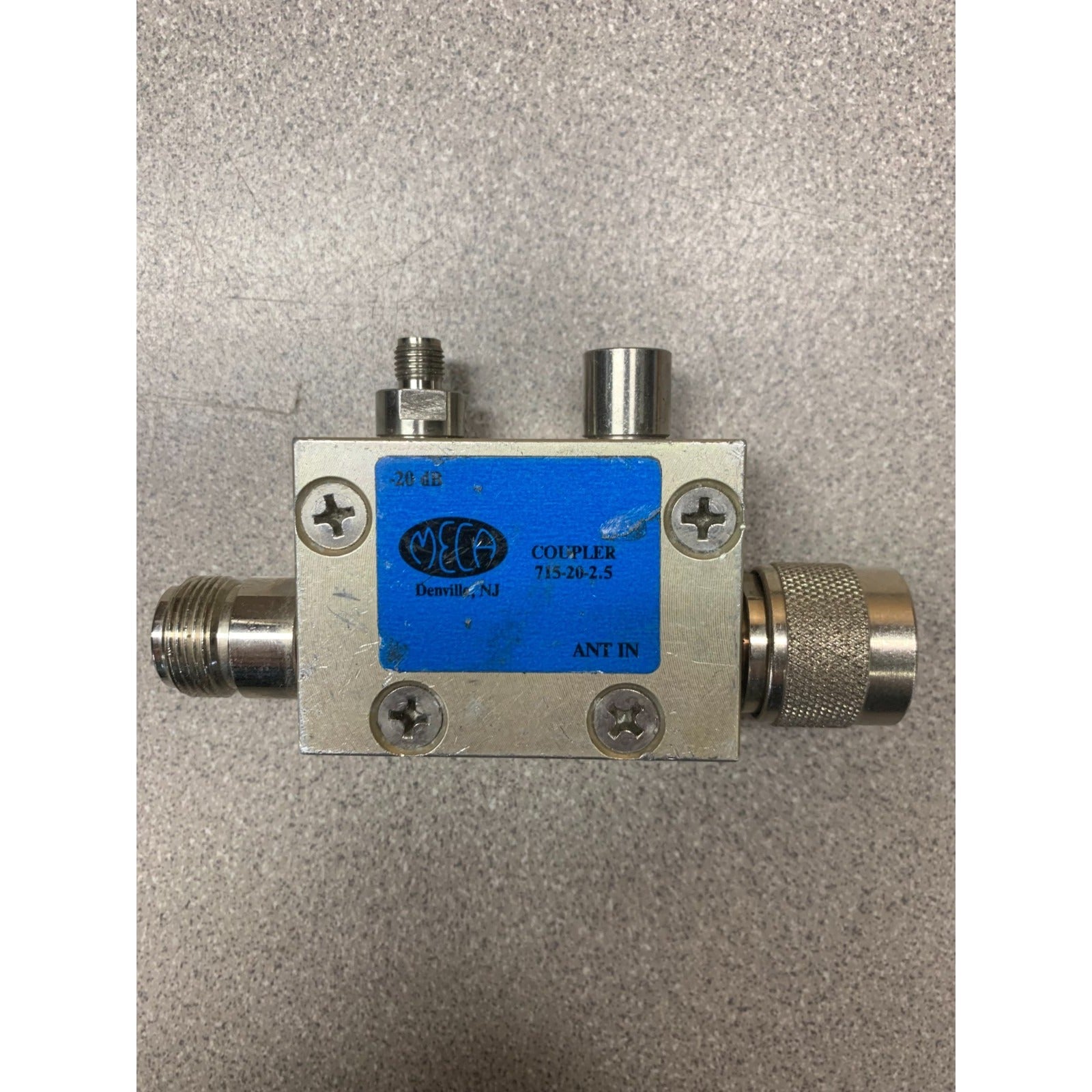 MECA Coupler 215-20-2.5 top view with Meca logo and part number