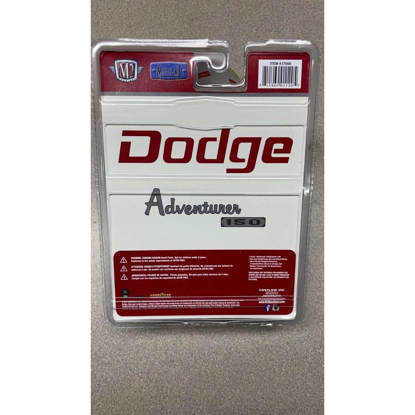 M2 Machines 1978 Dodge Adventurer 150 1:64 back of package item details