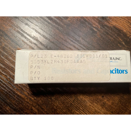Mepco Electra Resistor E-48262, 5053YL2M430F0AAA5 box