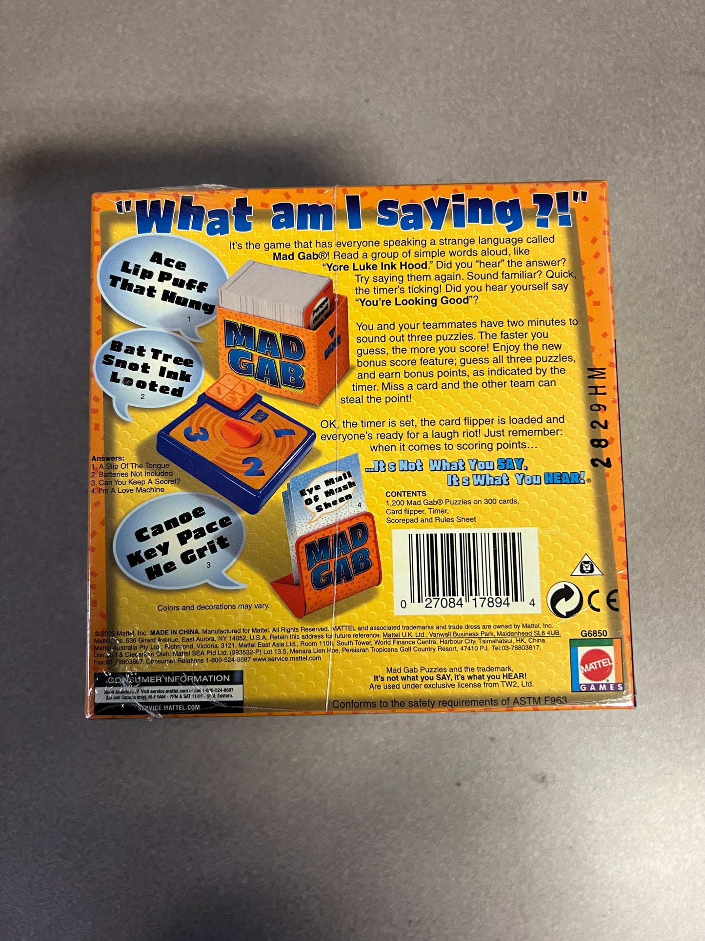 Mad Gab Adults! Party Time Game description