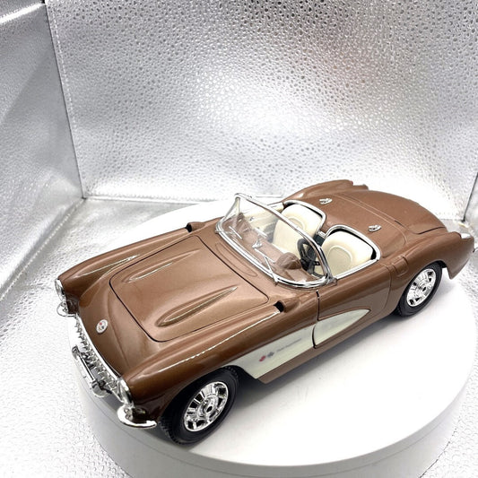 Maisto 1957 Corvette Brown Metallic Die Cast, Scale: 1/18 11320
 front/driver's side view