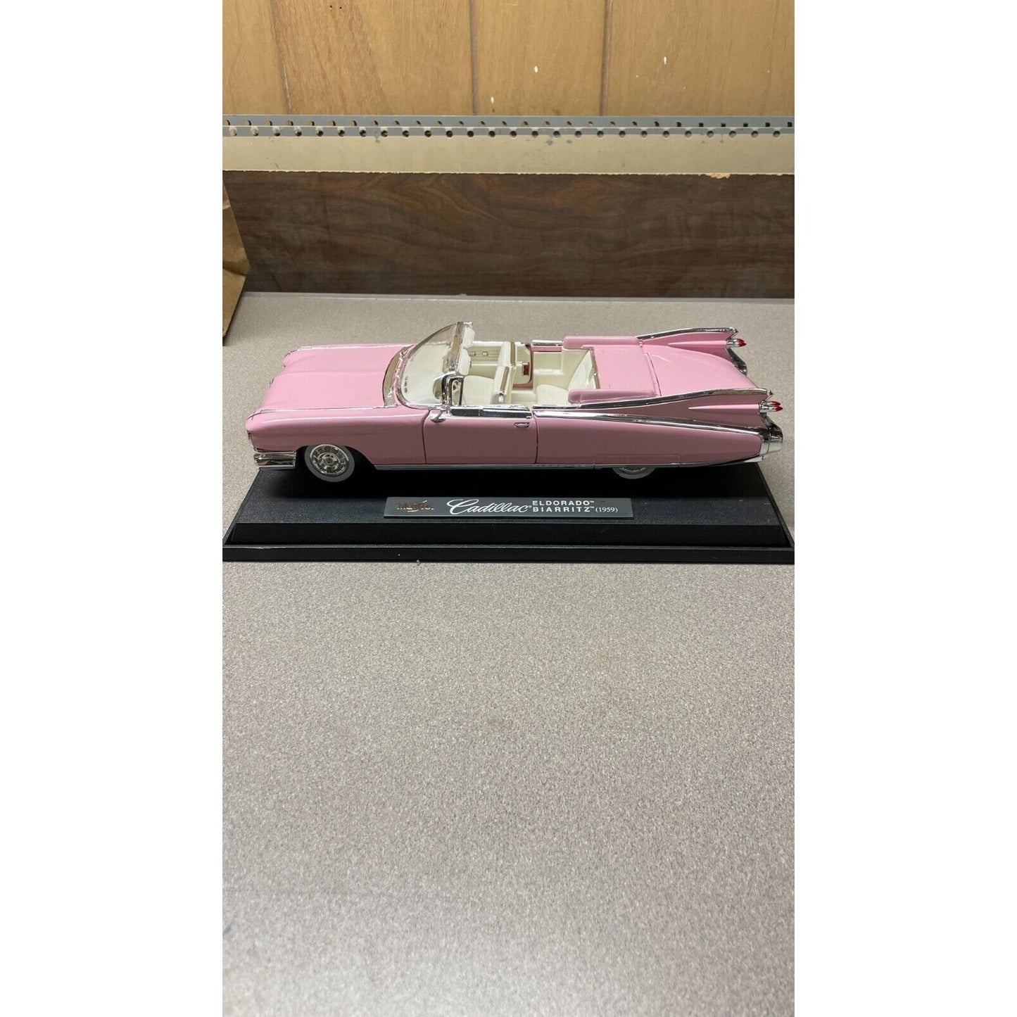 Maisto 1959 Eldorado Biarritz Pink Die Cast, Scale: 1/18 driver's side view