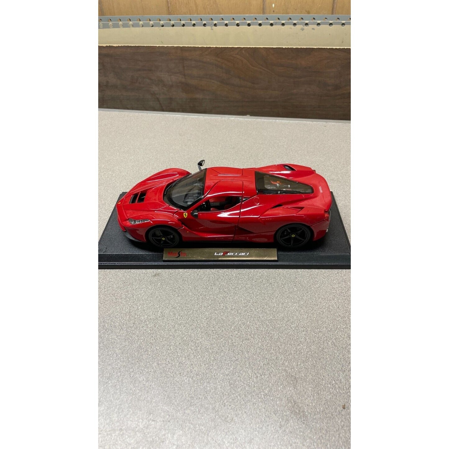 Maisto LaFerrari Red Die Cast, Scale: 1/18 driver's side view