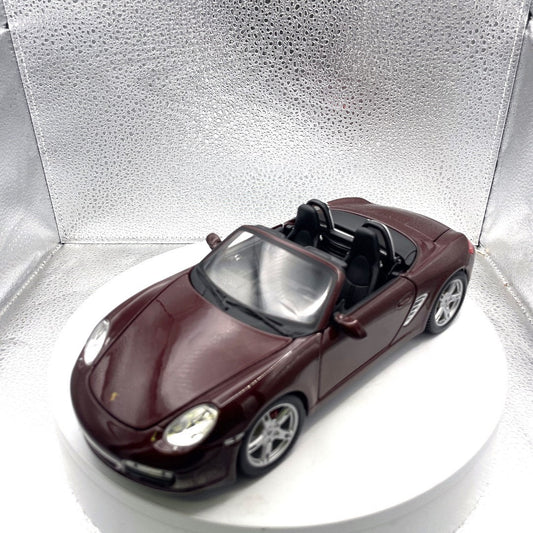 Maisto Porsche Boxster S Type 987 Brown Convertible Die Cast, Scale: 1/18, No. 11710 front end/drivers side view