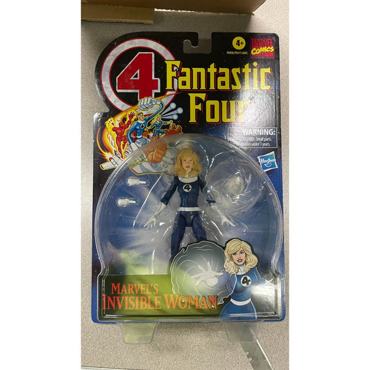 Marvel Comics Fantastic Four Invisible Woman front of package displaying action figure