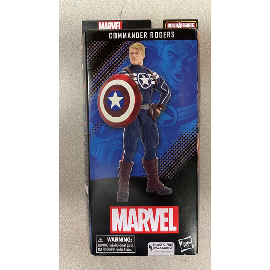Marvel Commander Rogers Captain America Action Figure (Missing Piece) front of package