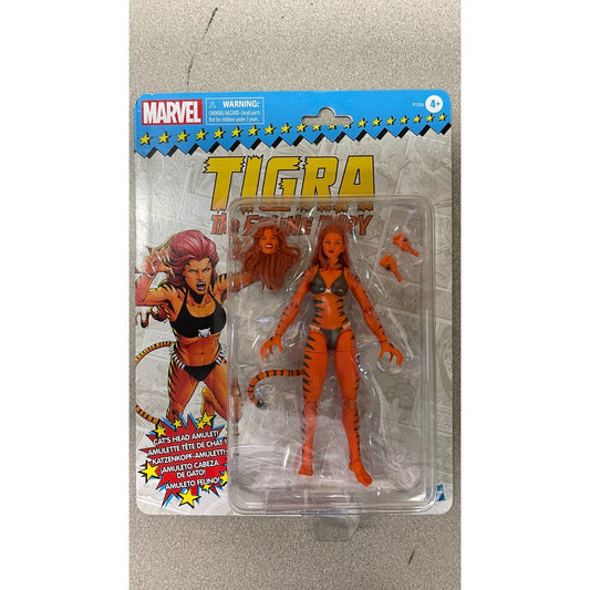 Marvel Tigra Action Figure front of package displaying item