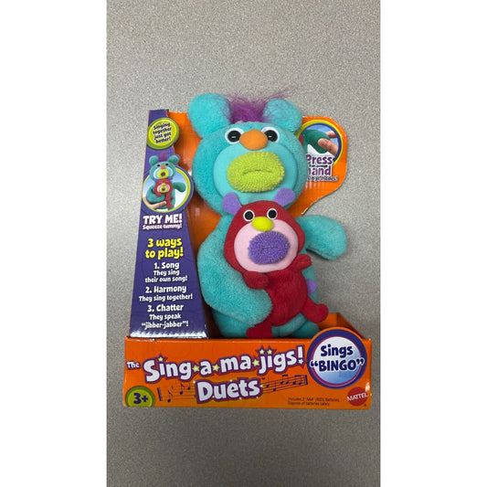 Mattel W0248 The Sing-a-ma-jings! Duets front of package displaying stuffed toy