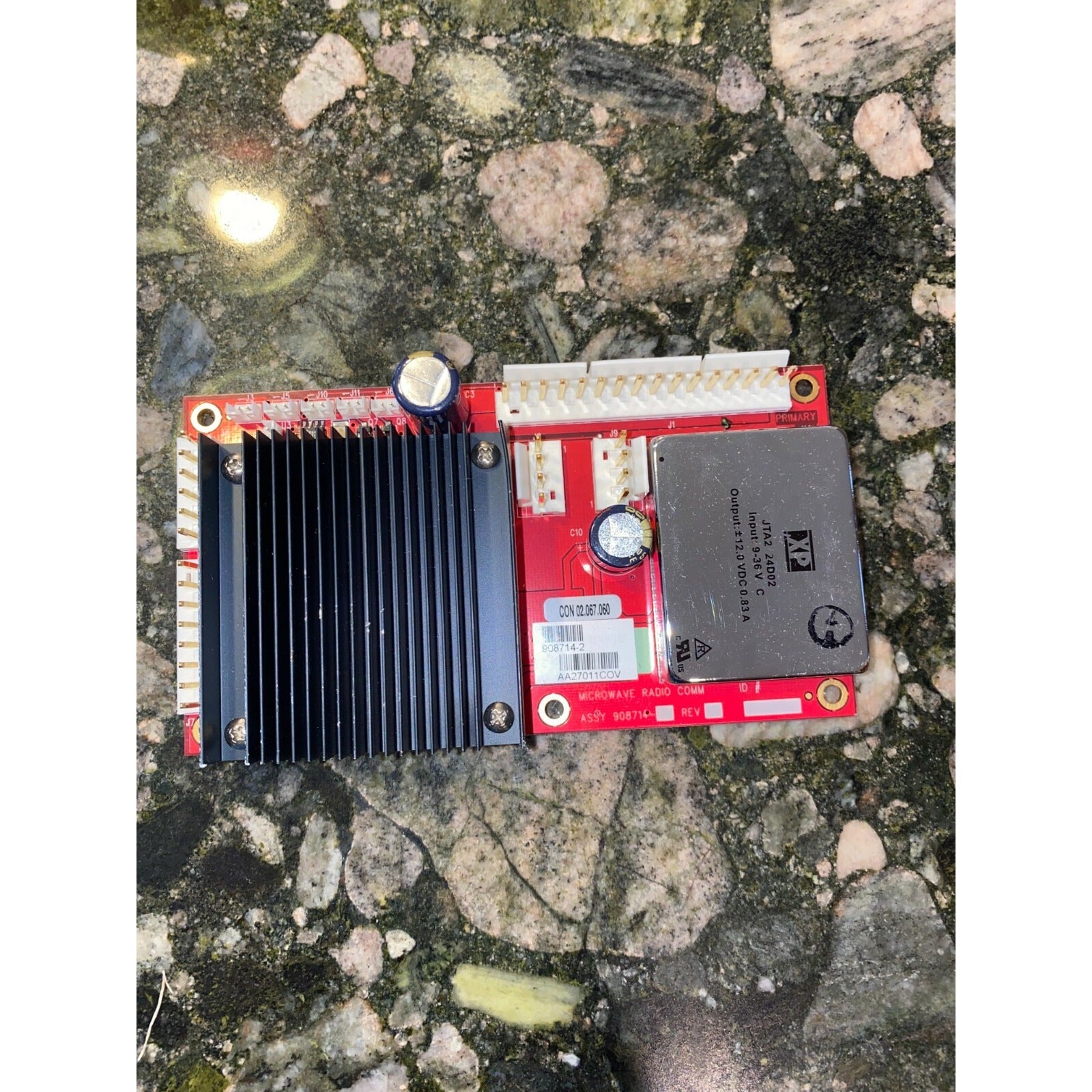 Microwave Radio Comm Assy 908714 top view with connectors