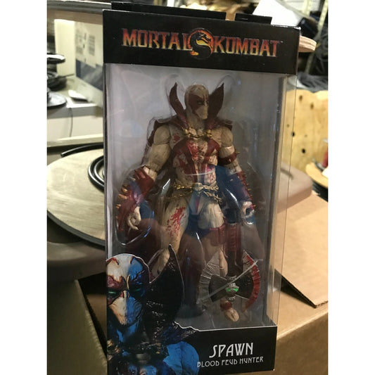Mortal Combat Spawn Blood Feud Hunter Action Figure front of package displaying action figure