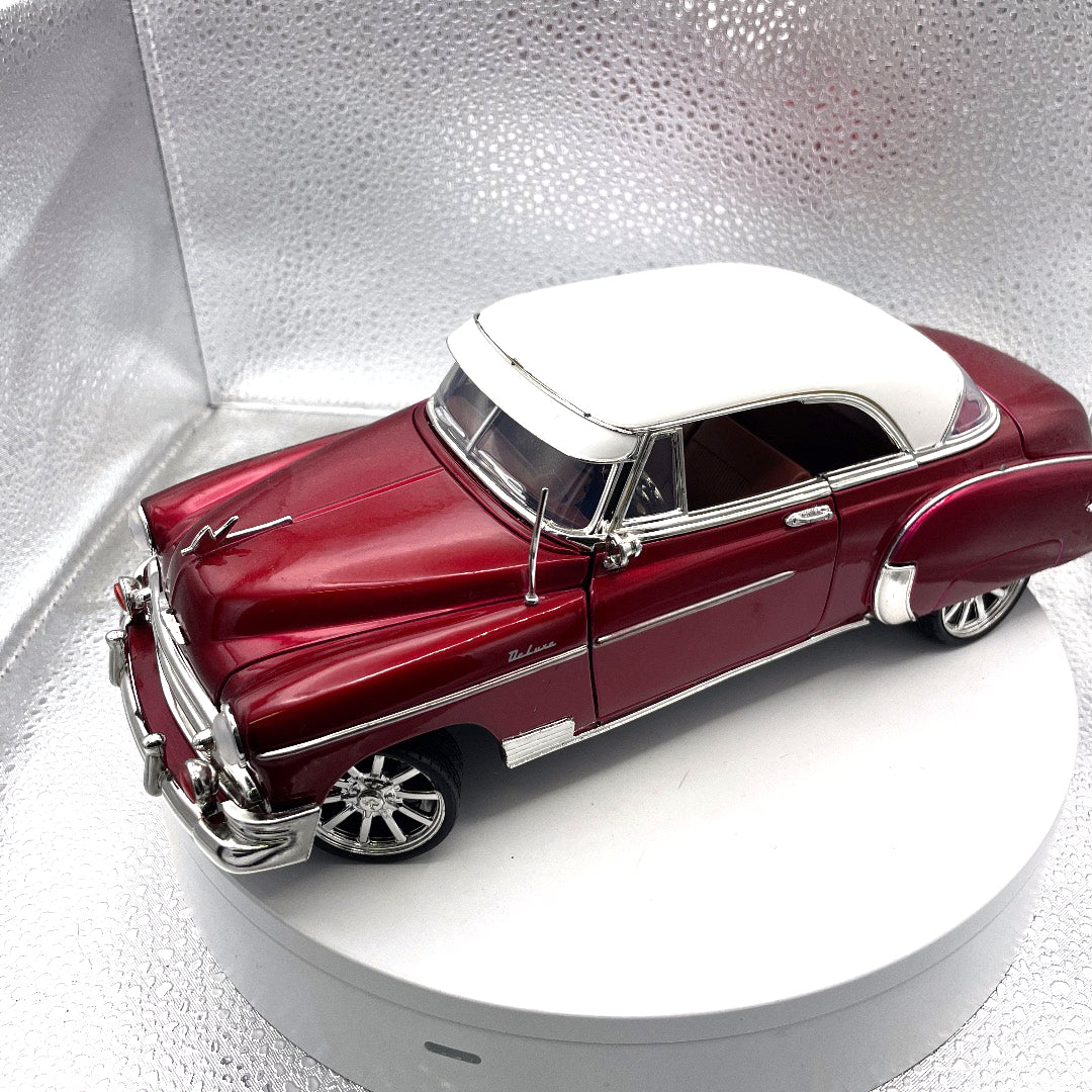 Motor Max 1955 Chevrolet Bel Air Burgundy Die Cast, Scale: 1/18, No. 73184 front/driver's side view
