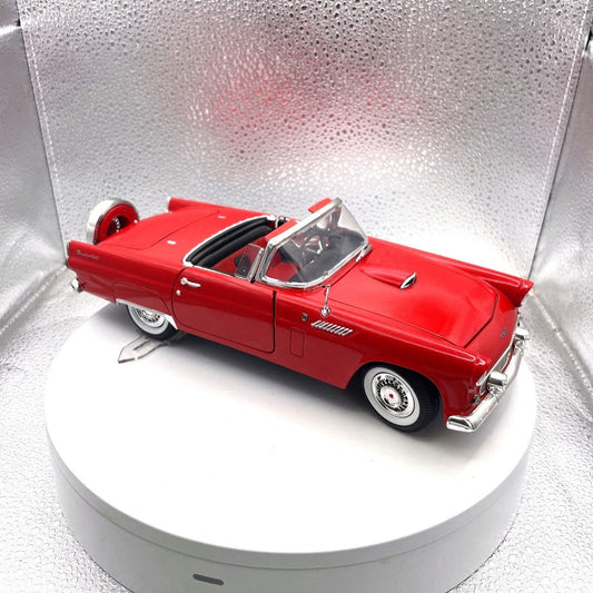 Motor Max 1956 Ford Thunderbird Red Die Cast, Scale: 1/18, No. 73173 front end/passenger side view