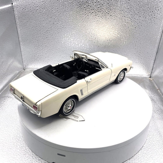 Motor Max 1964-1/2 Mustang Ivory Die Cast, Scale: 1/18, No. 73145 back end/passenger side view