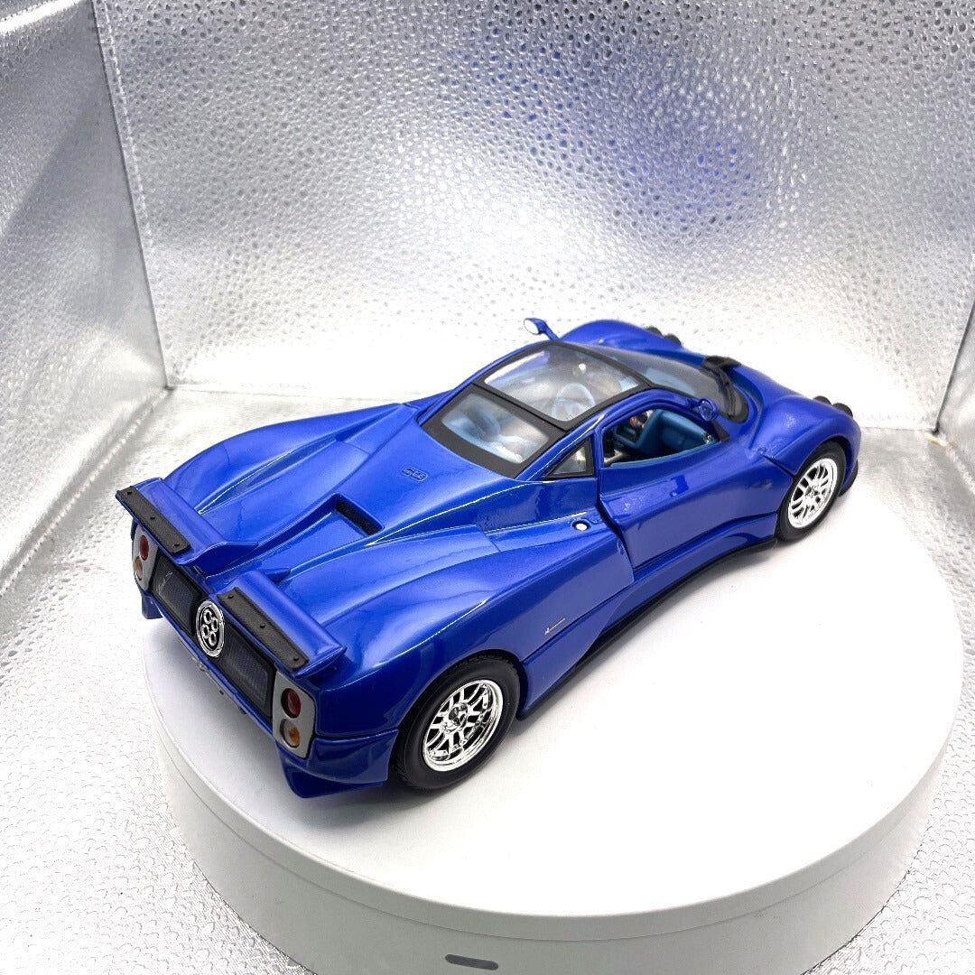 Motor Max Pagani Zonda C12 Blue Die Cast, Scale: 1/18 No. 73147 rear/passenger side view