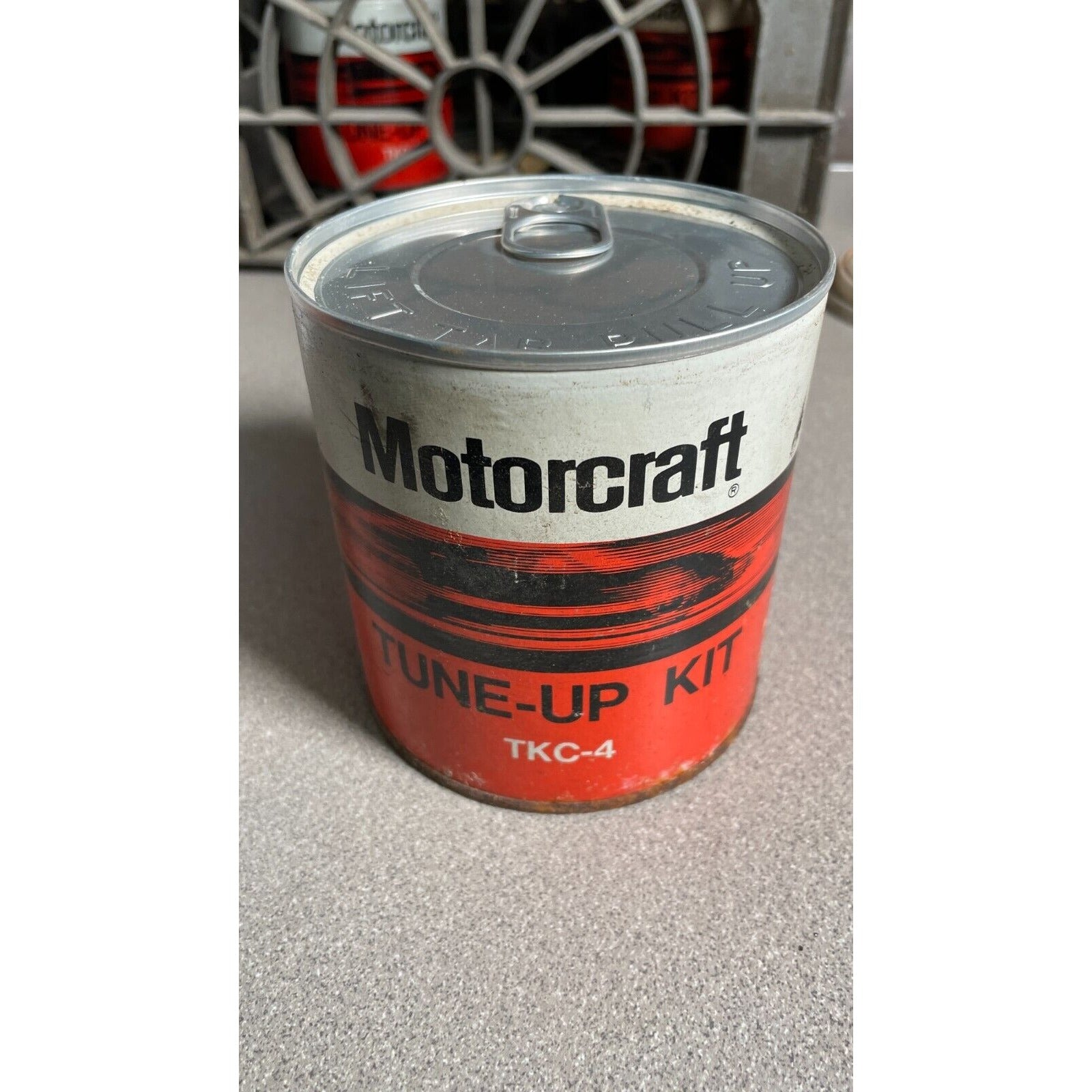 Motorcraft Tune-Up Kit TKC-4 Ford front of can displaying product information