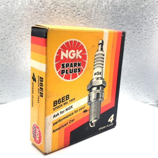 NGK Spark Plugs B6EB Stock No. 7434 - Lot of 4 front of box