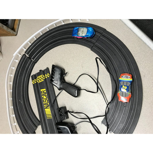 Nascar battery operated racetrack with cars top view all items included track, guard rail, power supply, cars