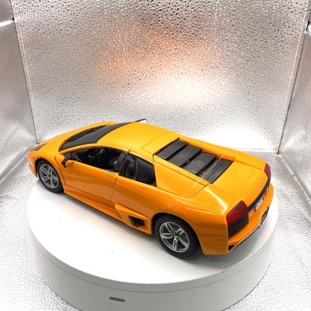 Maisto Lamborghini Murciélago LP640 Orange Die Cast, Scale: 1/18, No. 11434 drivers side/back end view