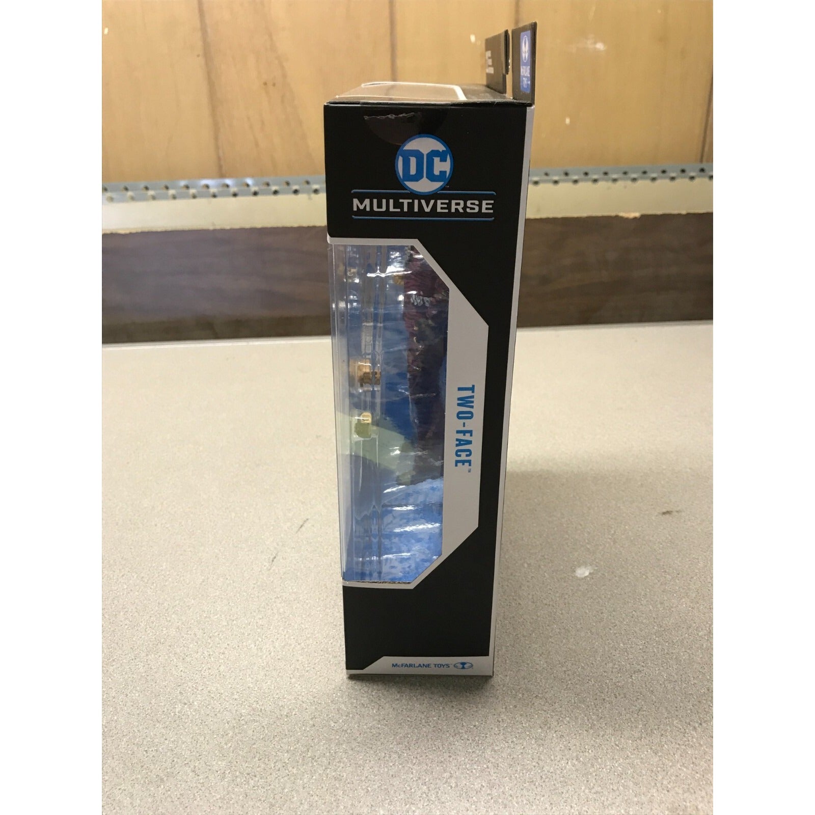 DC Multiverse Two-Face Batman Forever side of package