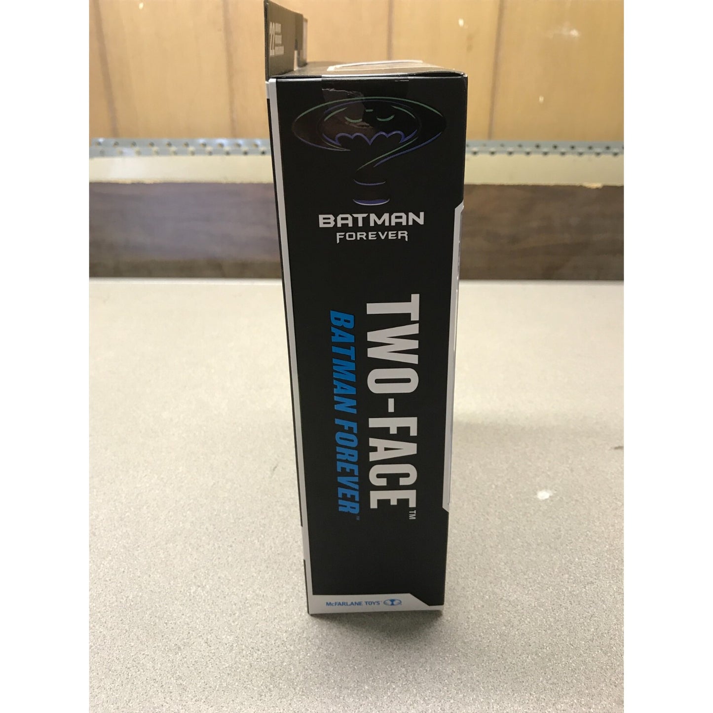 DC Multiverse Two-Face Batman Forever side of package