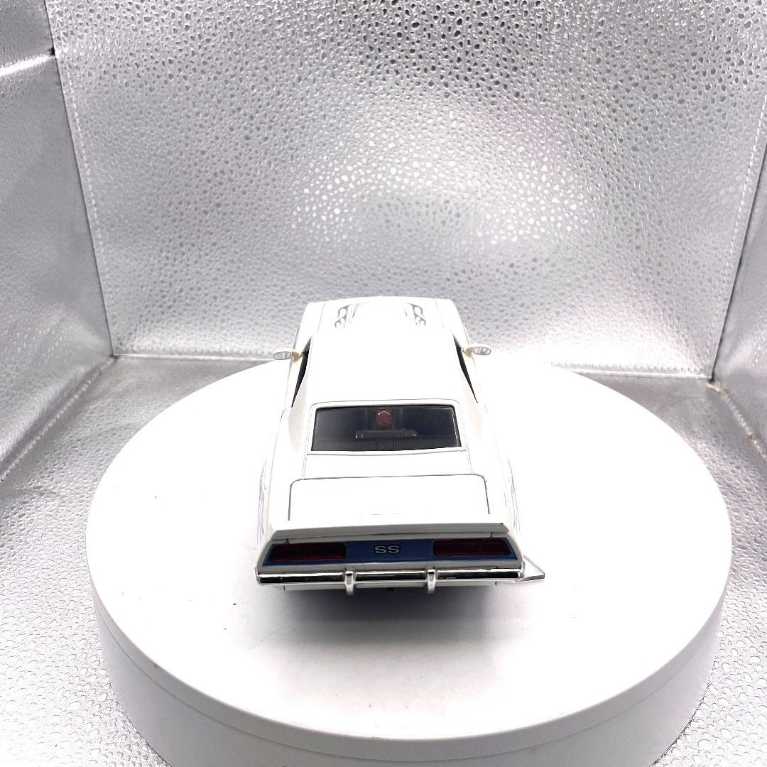 Hot Wheels 1969 Chevy Camaro White Flame Die Cast, Scale: 1/24 back end/trunk view