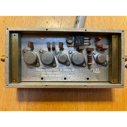 PC 860-50001 Control Box 70MHz internal view with product markings