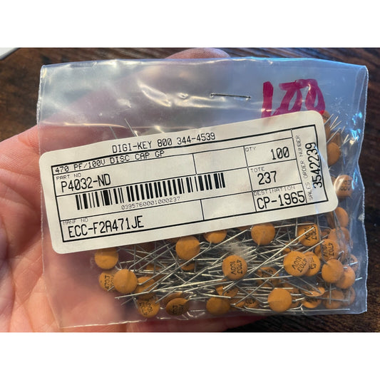 PF/100V Disc Capacitor P4032-ND, Qty 100