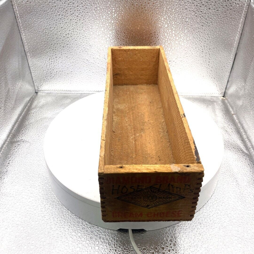 Vintage DIAMOND BRAND Cream Cheese Box National Creamery Somerville Boston end view