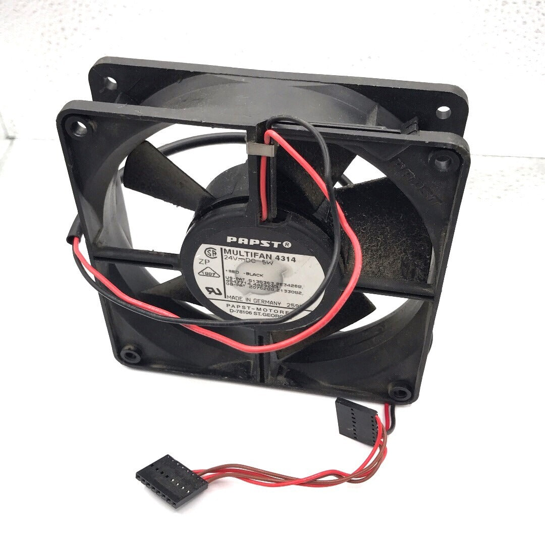 Papst MultiFan 24V DC 4314 front view with connectors