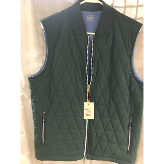 Peter Millar Fleece Lined Men's Vest Size M, Dark Green