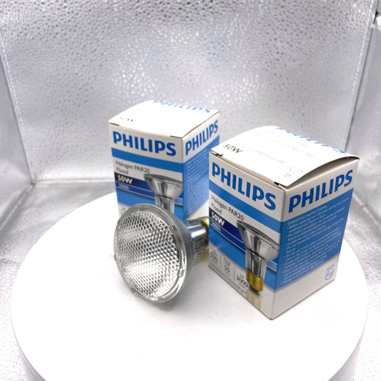 Philips Halogen PAR20 Flood Light Bulb 50W 3000h 120V Lot of 2 Bulbs