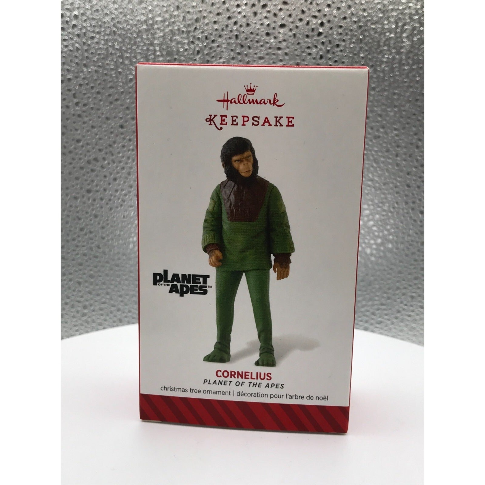 Planet of the Apes "Cornelius" Hallmark Keepsake Christmas Ornament 2014 front of box
