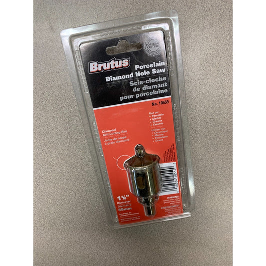 Porcelain Diamond Hole Saw 1-3/8"/35mm Brutus front of package displaying item