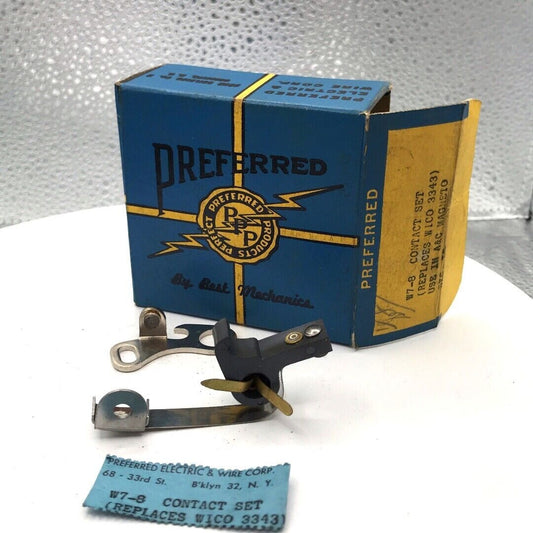 Preferred W7-8 Magneto Contact Set (Replaces Wico 3343) included items and box