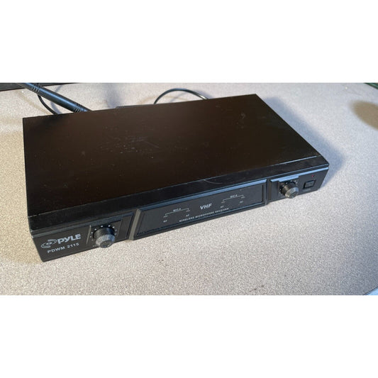 Pyle PDWM 2115 Wireless Microphone Receiver front and top view