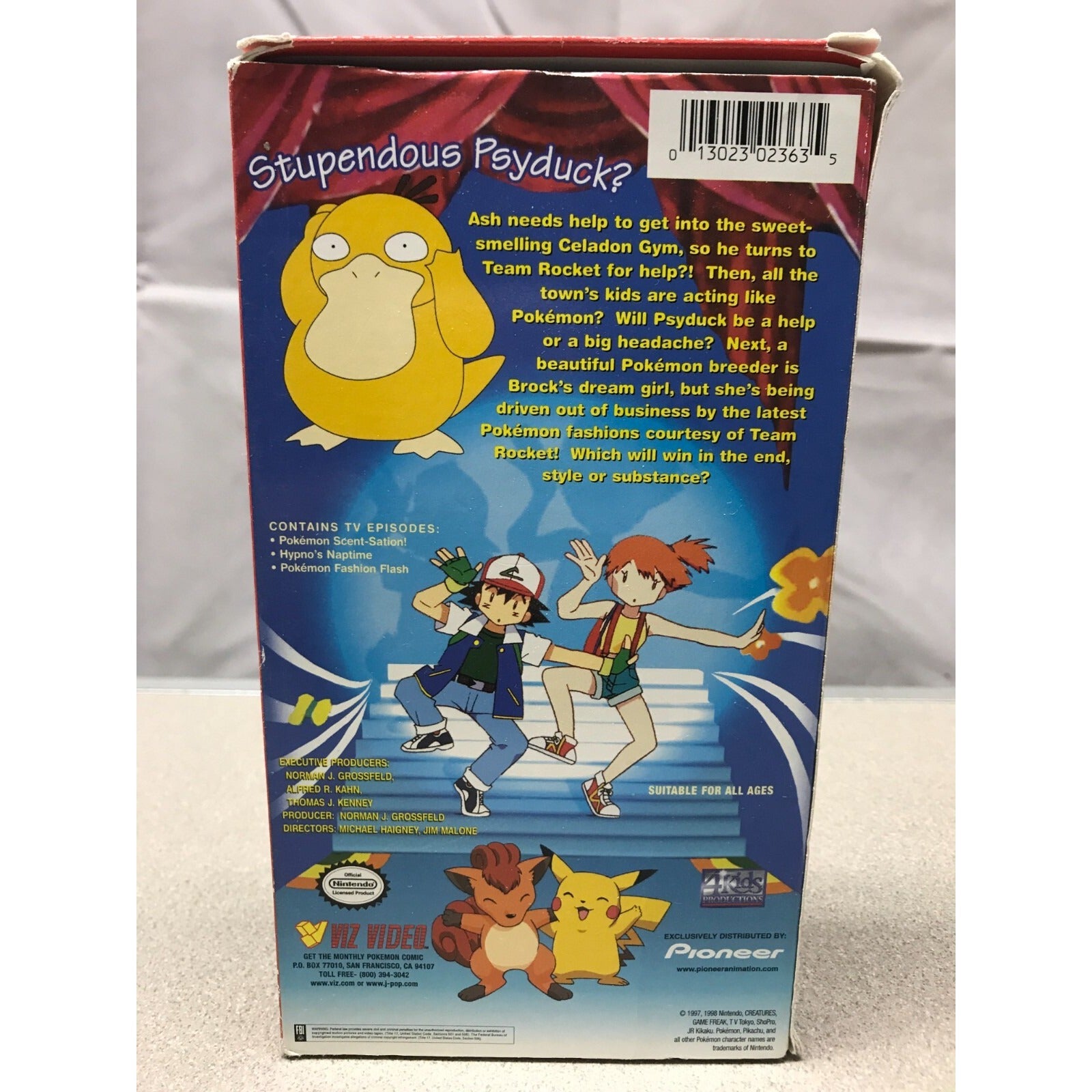 Pokemon VHS Set Includes:  Fashion Victims back of case item details
