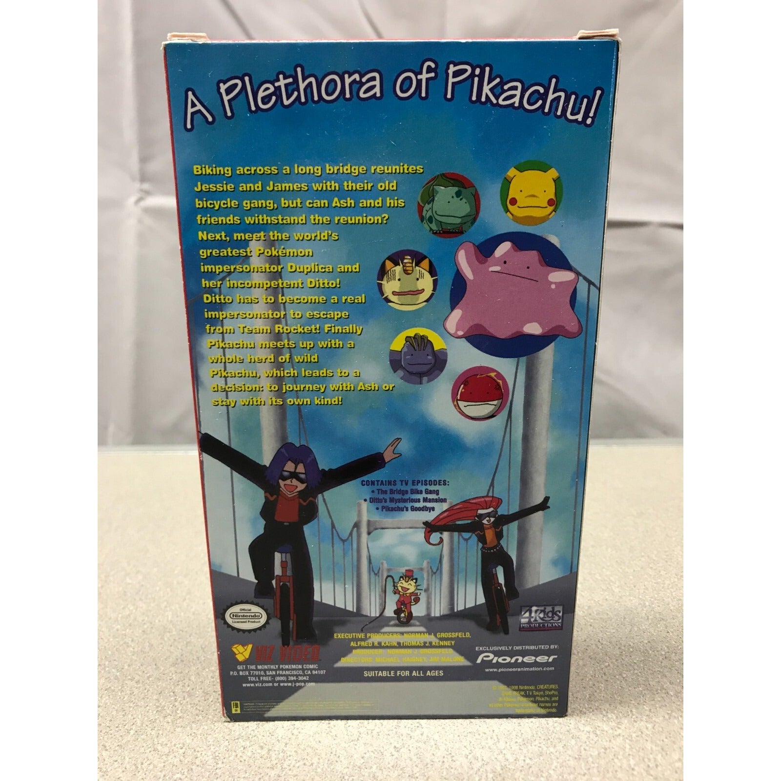 Pokemon VHS Set Includes: Pikachu Party back of case item details