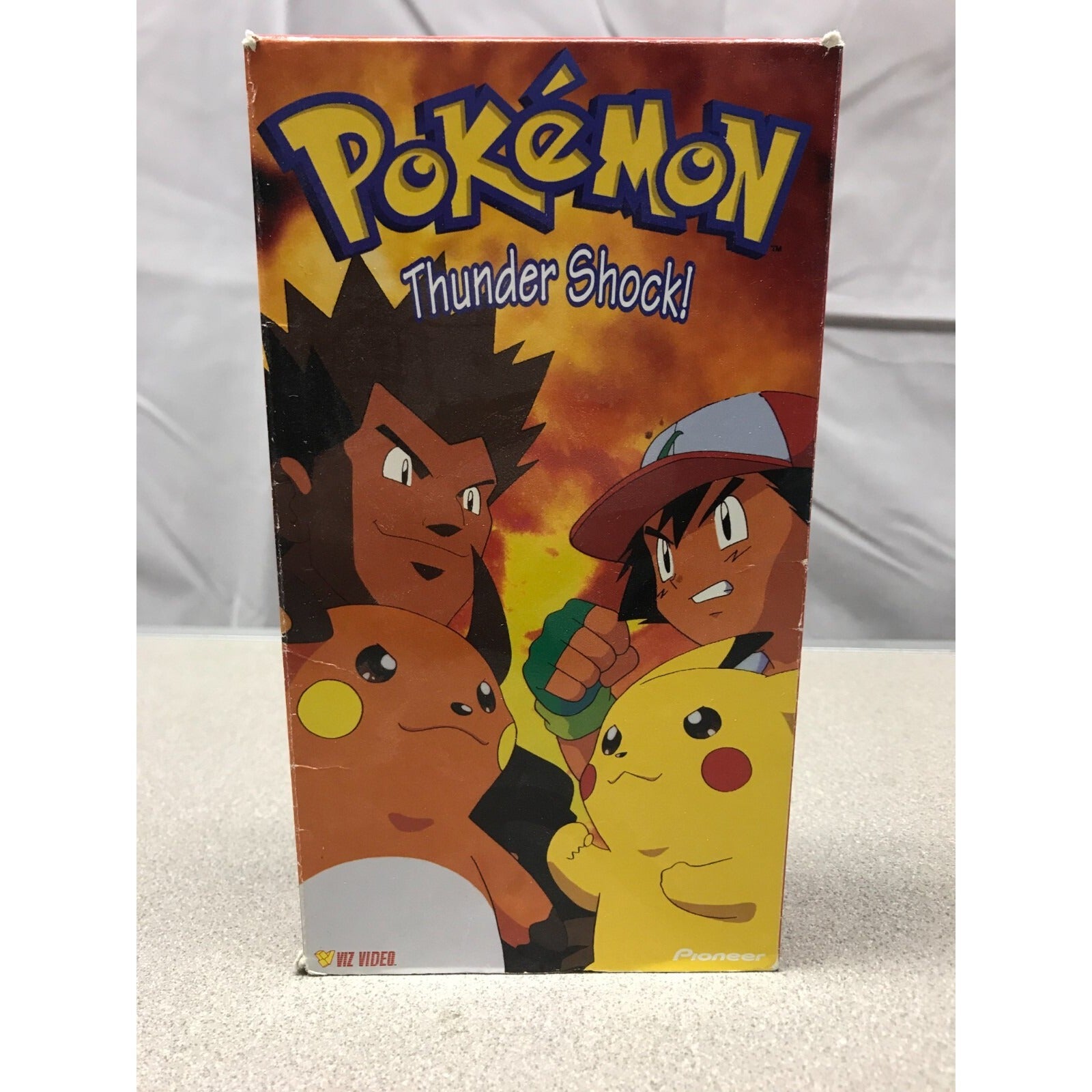 Pokemon VHS Set Includes: Poke-Friends, Thunder Shock, The Great Race, Fashion Victims, Seaside Pikachu, Pikachu Party - Thunder Shock!  case cover