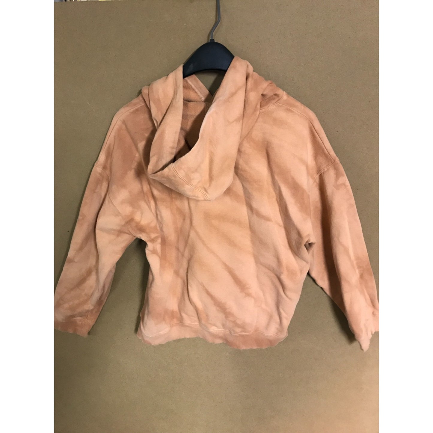 Billabong Hoodie Women's Medium Orange Tie Dye back view of hoodie