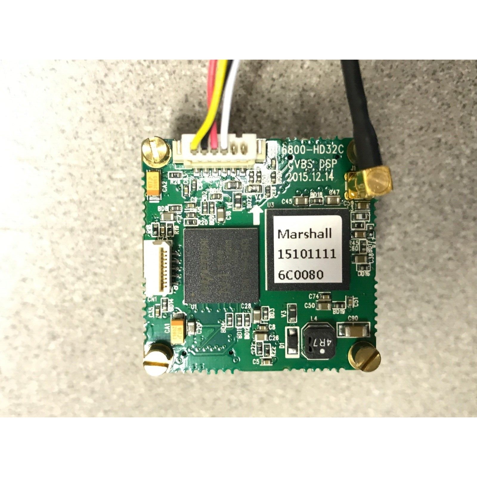 Marshall Electronics Full HD Color Board Camera with Cable V-12928-2MP circuit board closeup