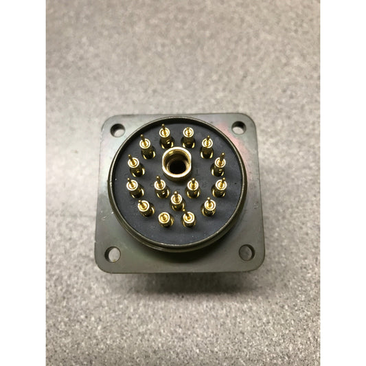 R32MWR-24AC-16S-PCB R3 0616 Military Plug Male to Female 16 Position pin side view