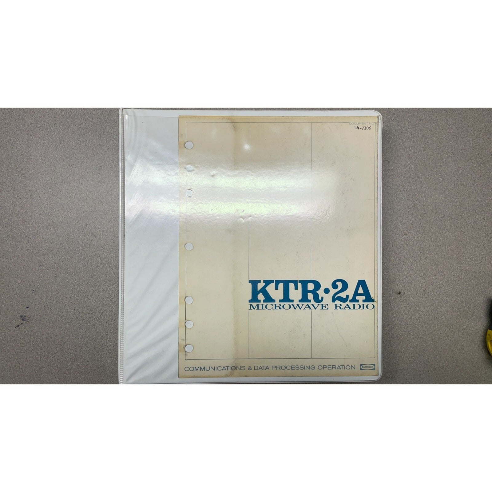 Raytheon KTR-2A Microwave Radio Communications &amp; Data Processing Operation Service Manual front cover