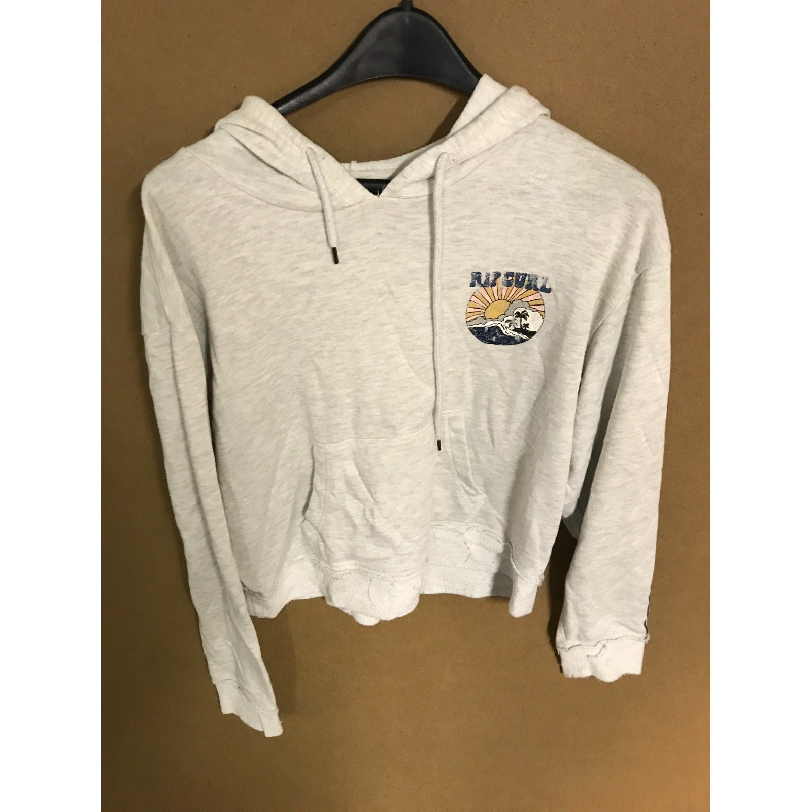 Ripcurl Hoodie Light Grey Women's XS front of hoodie