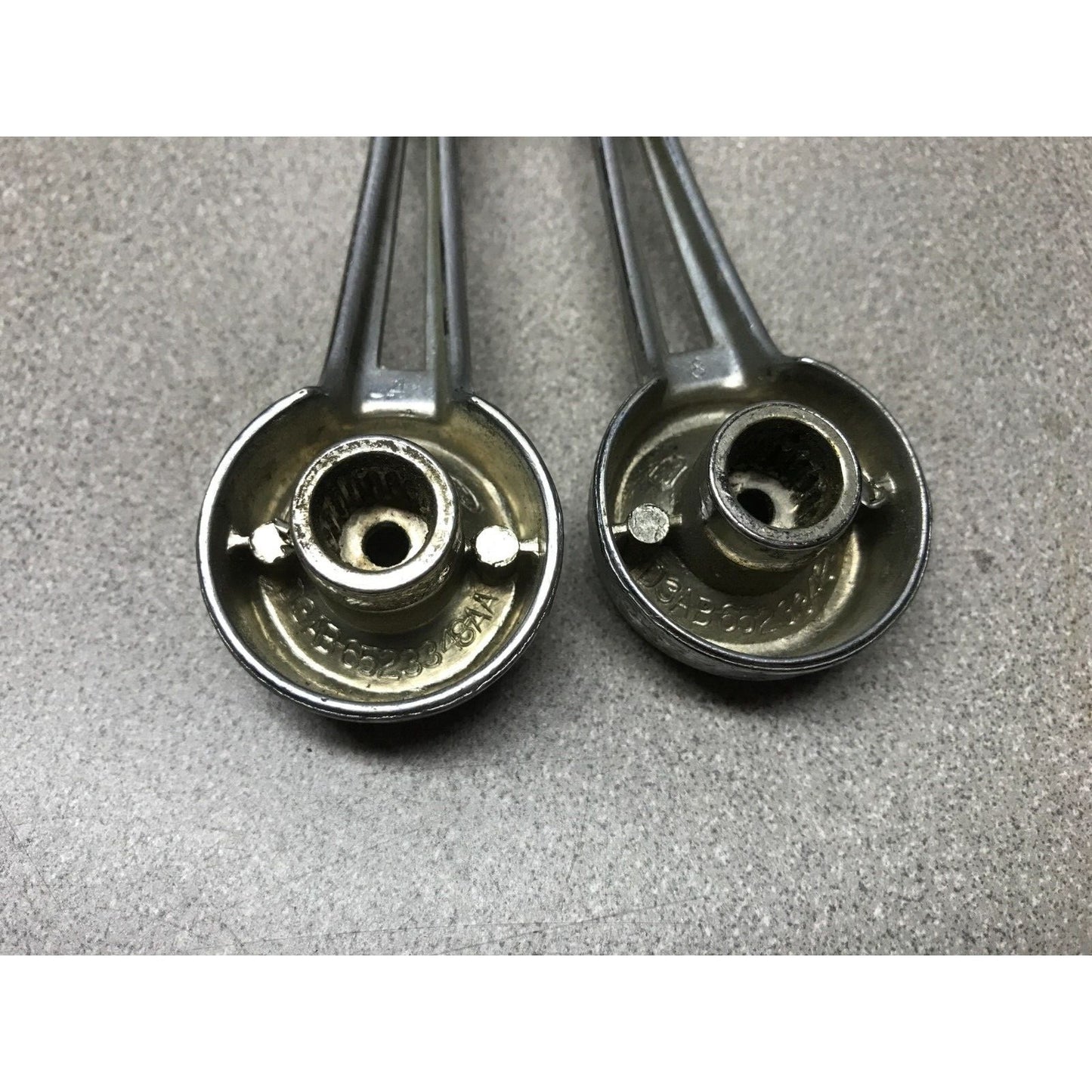 Pair of Ford Window Handles OEM D3AB-6523348-AA underside closeup