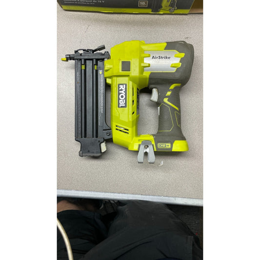 Ryobi 18V ONE+ AirStrike Technology Brad Nailer Cordless. side view of unit
